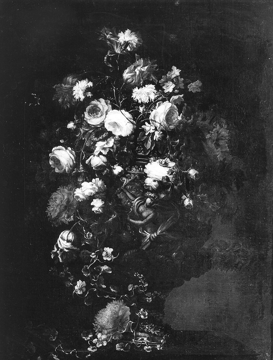 vaso con fiori (dipinto) di Vicenzino Giuseppe (attribuito) (fine/inizio secc. XVII/ XVIII)