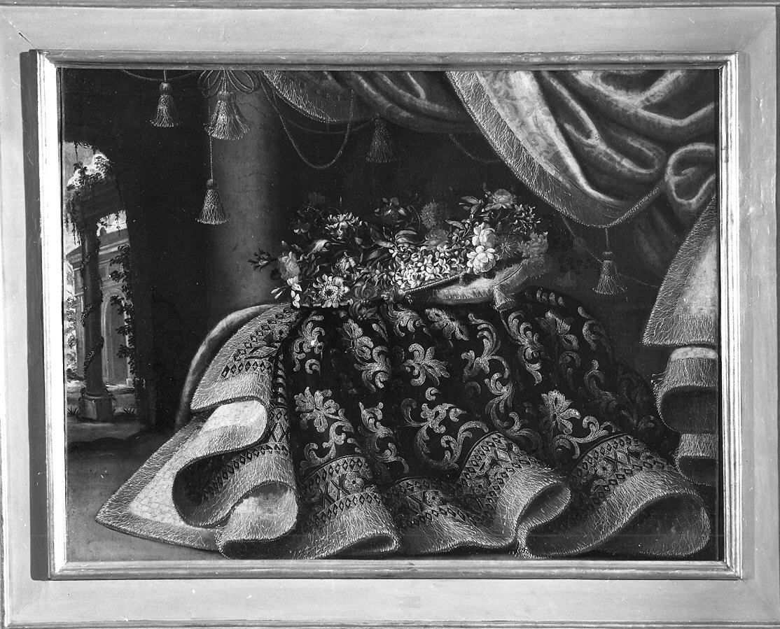 natura morta con tappeto e fiori (dipinto) di Gianlisi Antonio il Giovane (attribuito) (fine/inizio secc. XVII/ XVIII)