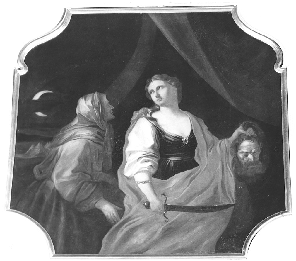 Giuditta con la testa di Oloferne (dipinto, elemento d'insieme) di Rubini Giovanni (e aiuti), Manzoni Giuseppe (sec. XVIII, sec. XVIII)