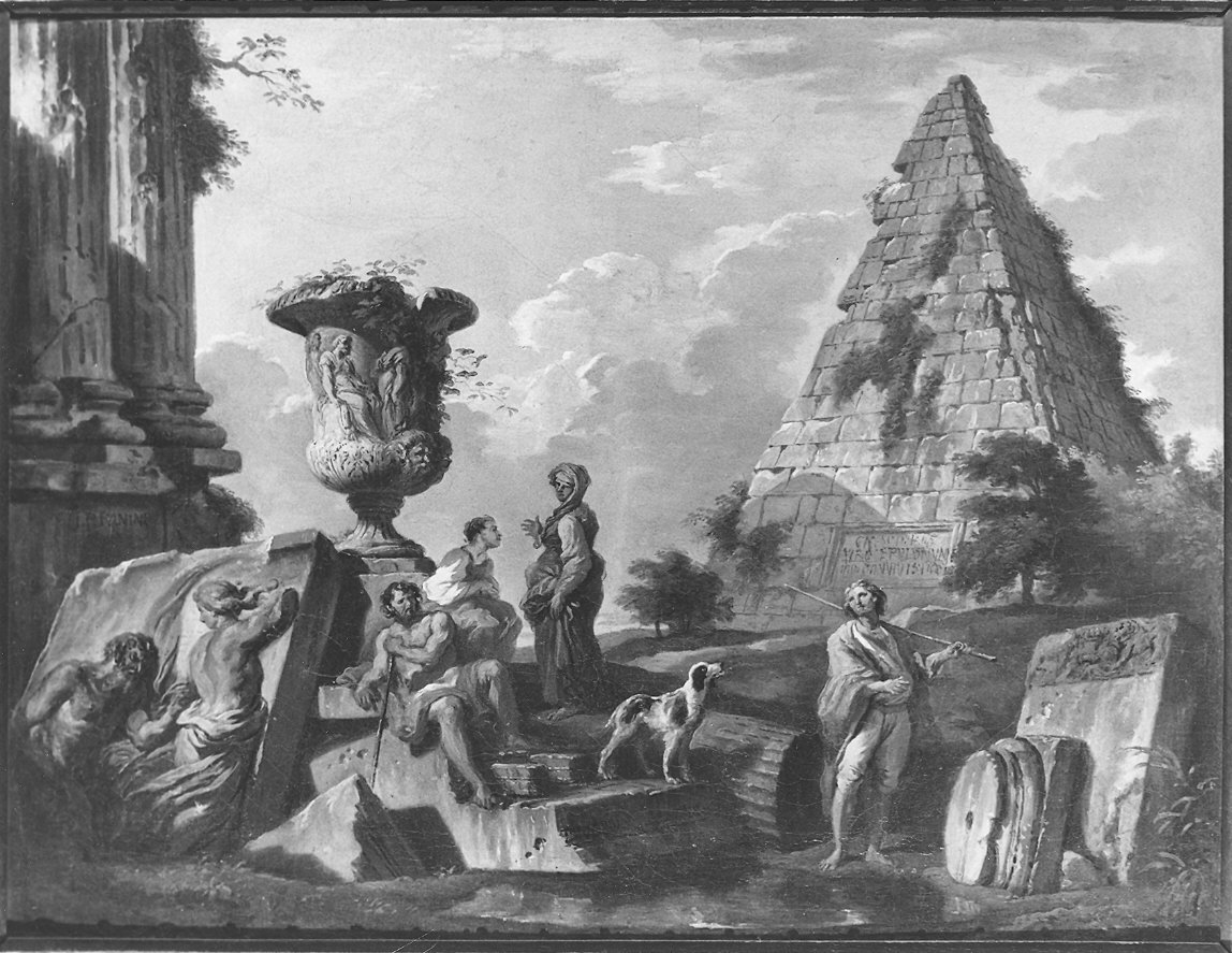 predica di una sibilla (dipinto) di Panini Giovanni Paolo (sec. XVIII)