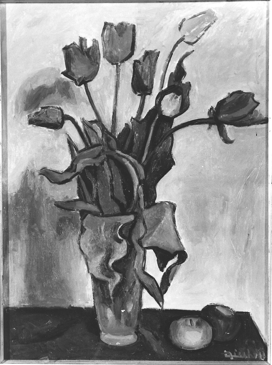tulipani (dipinto) di Ricchetti Luciano (metà sec. XX)