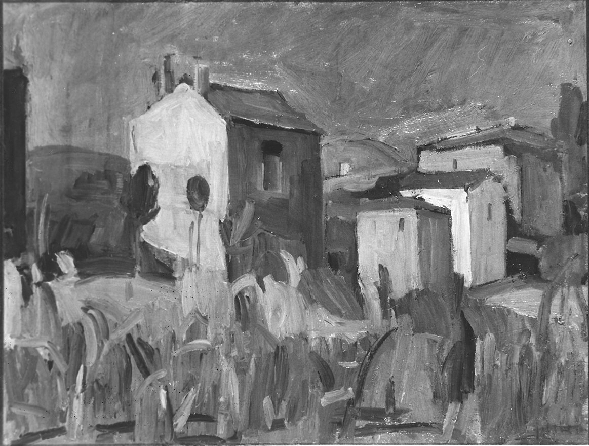 paesaggio (dipinto) di Ricchetti Luciano (metà sec. XX)