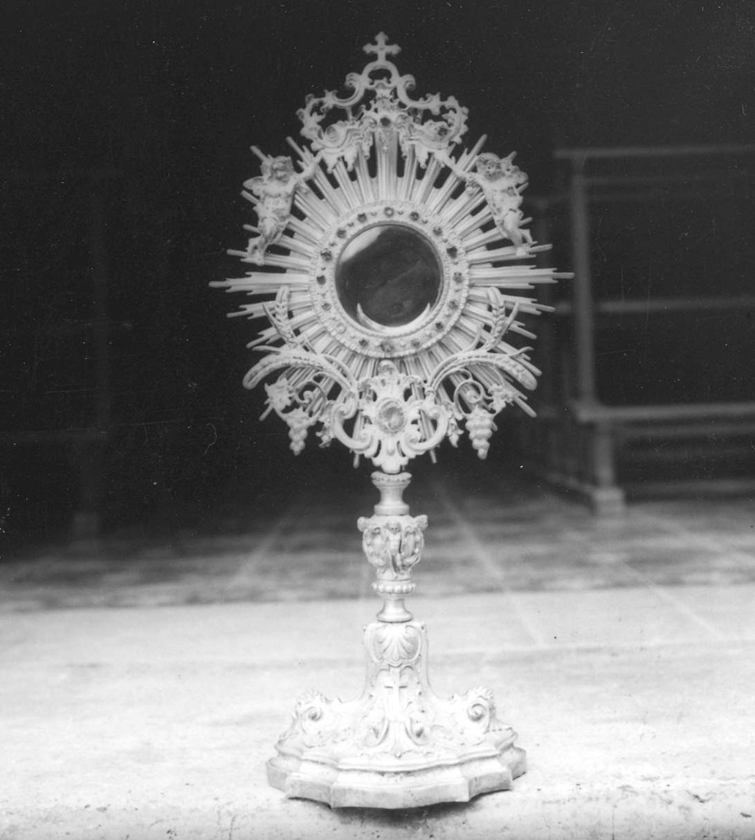 ostensorio - a raggiera - bottega emiliana (ultimo quarto sec. XIX)