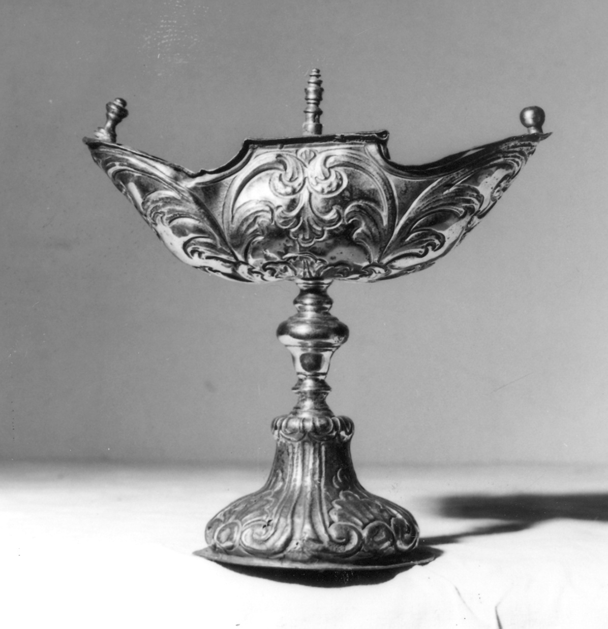 navicella portaincenso - a doppia valva - bottega piacentina (sec. XIX)