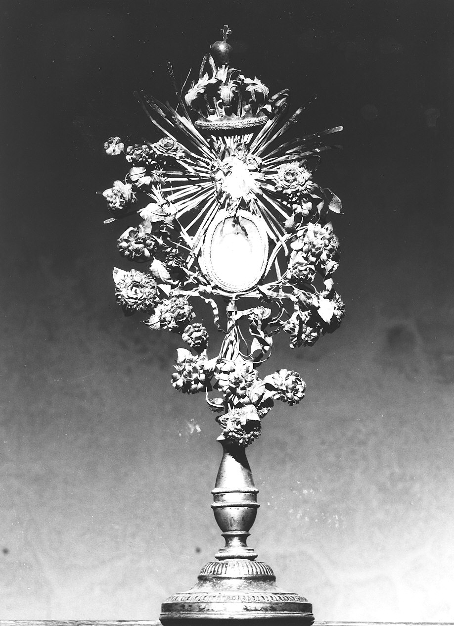 reliquiario fitomorfo - bottega piacentina (?) (ultimo quarto sec. XIX)