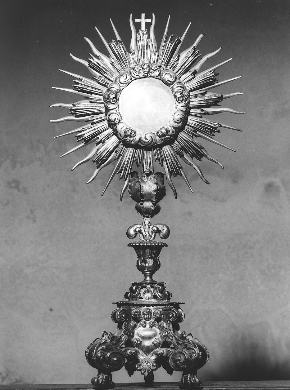 ostensorio - a raggiera - bottega piacentina (fine sec. XVIII)