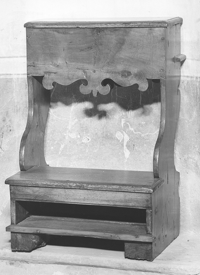 inginocchiatoio - a montanti sagomati - bottega piacentina (sec. XIX)