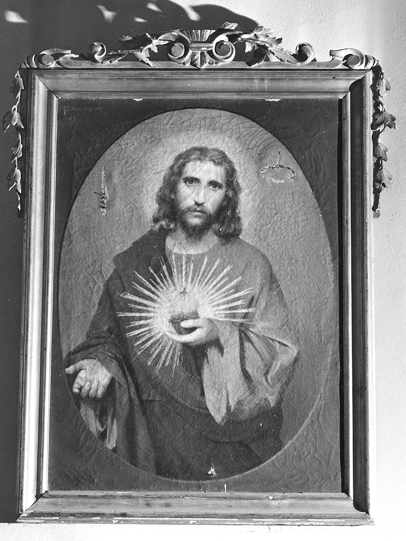 Sacro Cuore di Gesù (dipinto) di Ghittoni Francesco (ultimo quarto sec. XIX, sec. XIX)