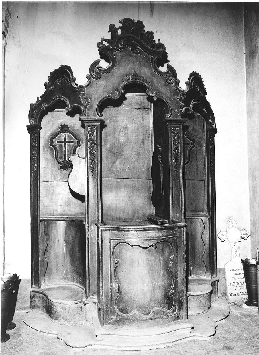 confessionale - bottega piacentina (seconda metà sec. XVIII)