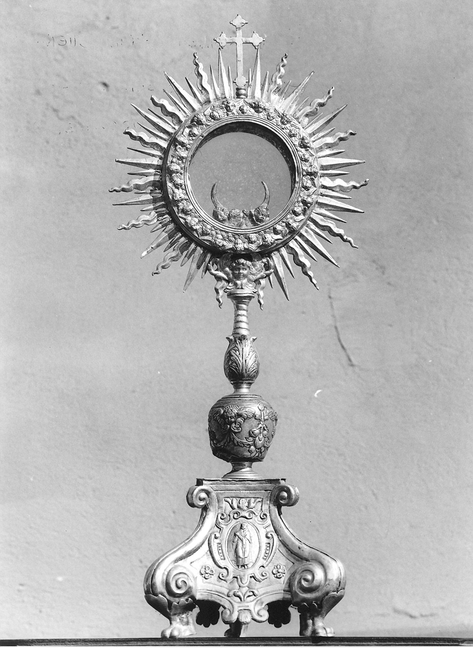 ostensorio - a raggiera - bottega piacentina (sec. XIX)