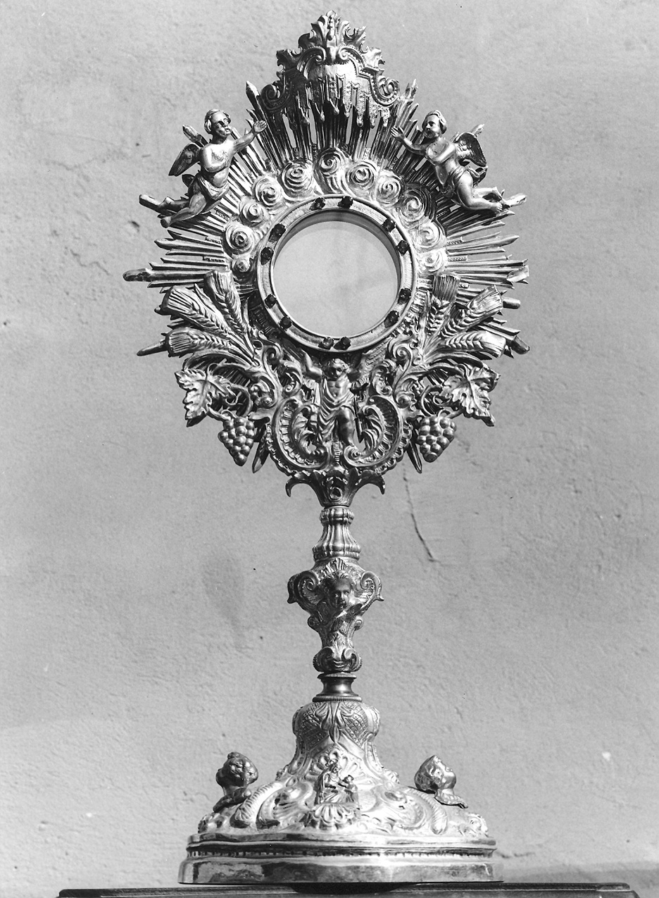 ostensorio - a raggiera - bottega emiliana (ultimo quarto sec. XIX)