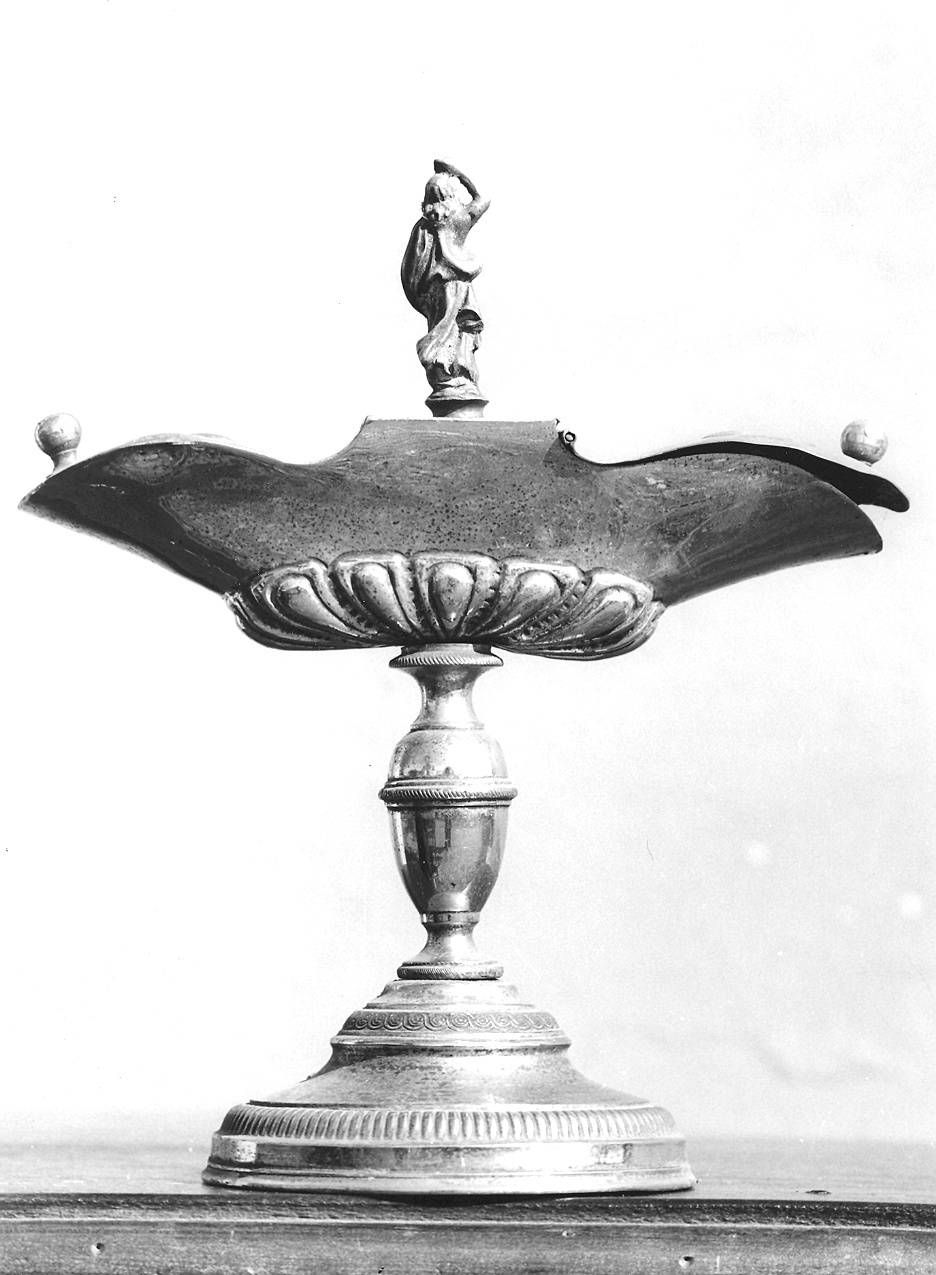 navicella portaincenso - a doppia valva - produzione emiliana (fine sec. XIX)