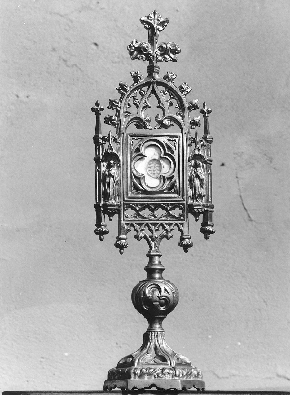 reliquiario - a tabella - bottega piacentina (seconda metà sec. XIX)