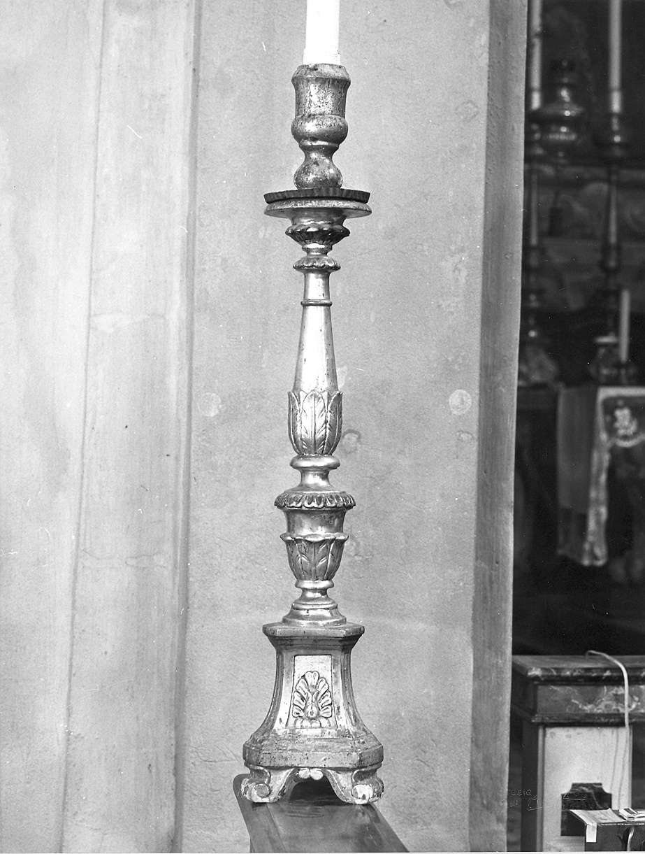 candeliere d'altare, serie - bottega emiliana (sec. XIX)