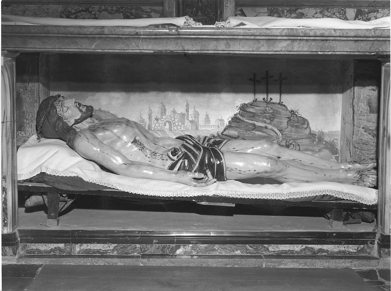 Cristo morto (scultura) - bottega piacentina (fine sec. XIX)