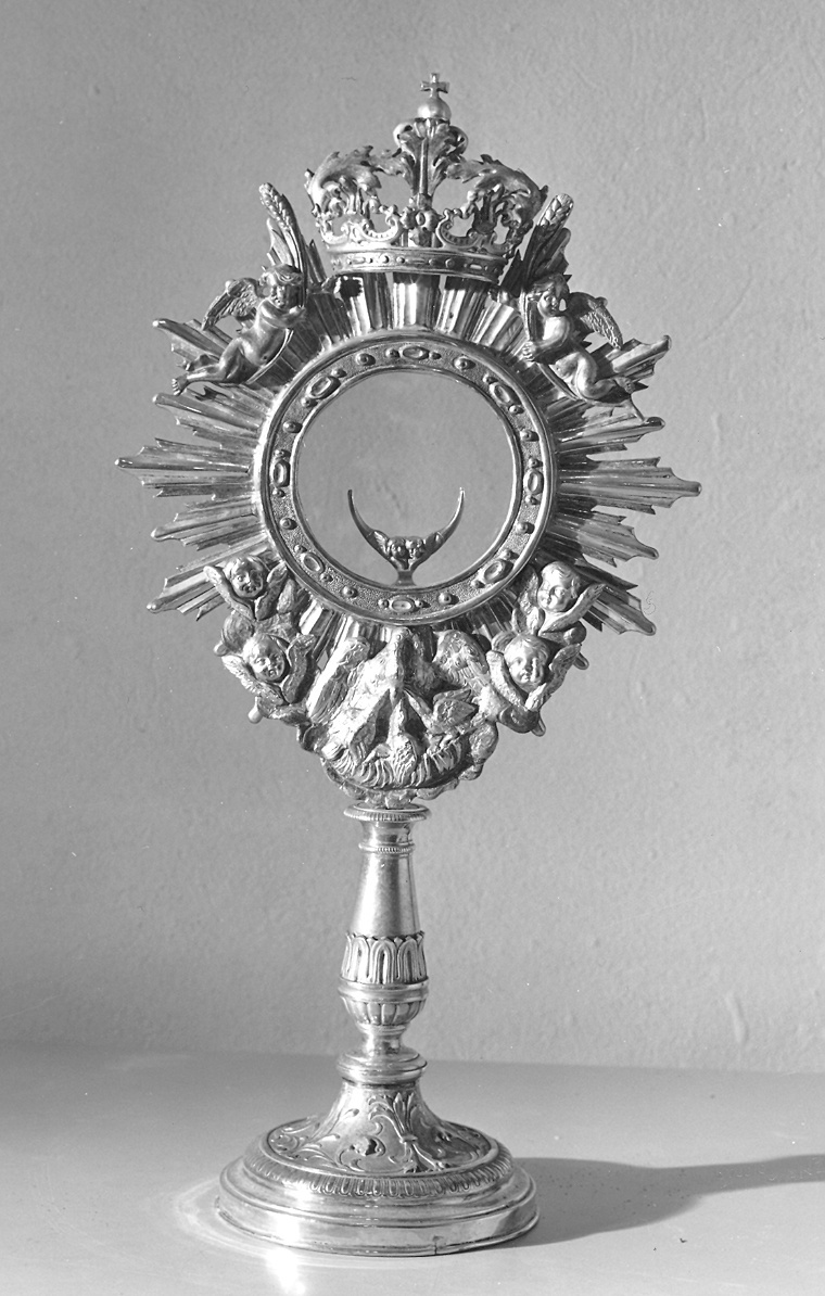 ostensorio - a raggiera - bottega piacentina (sec. XIX)