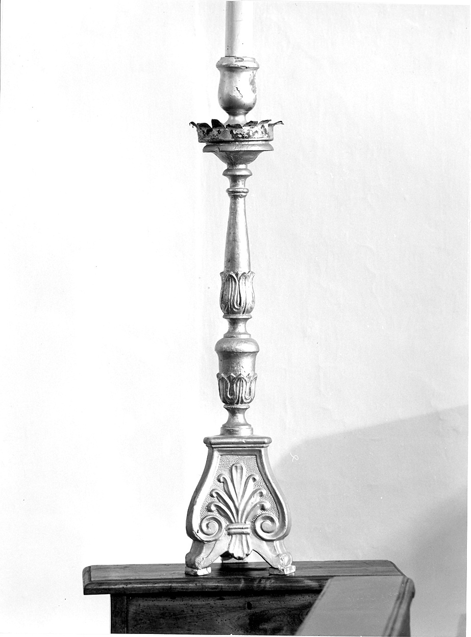 candeliere d'altare, serie - produzione emiliana (fine sec. XIX)