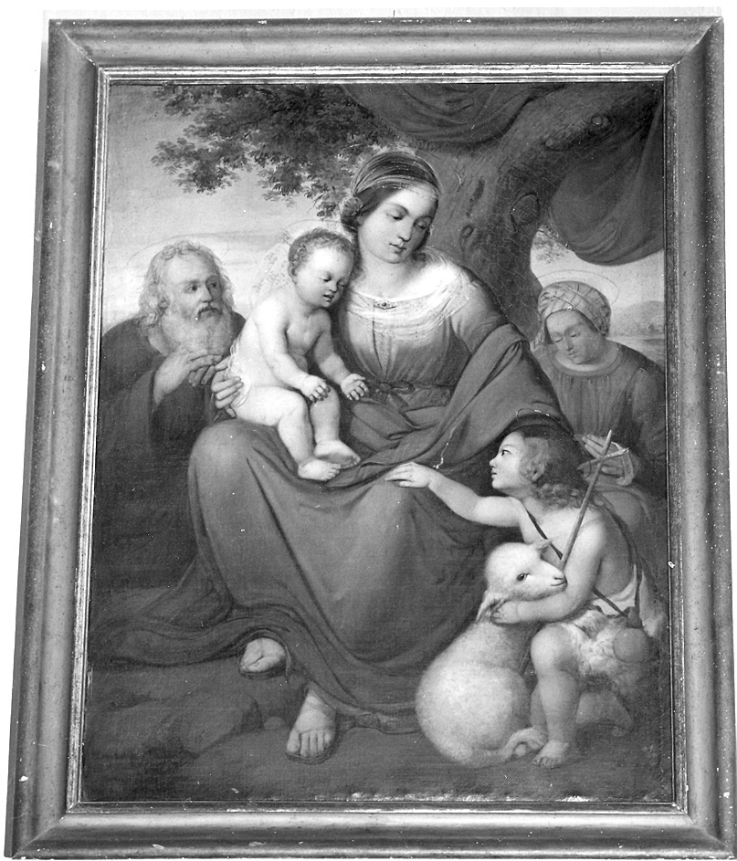 Sacra Famiglia con San Giovannino e Sant'Elisabetta (dipinto) di Fioruzzi Giovanni (secondo quarto sec. XIX)