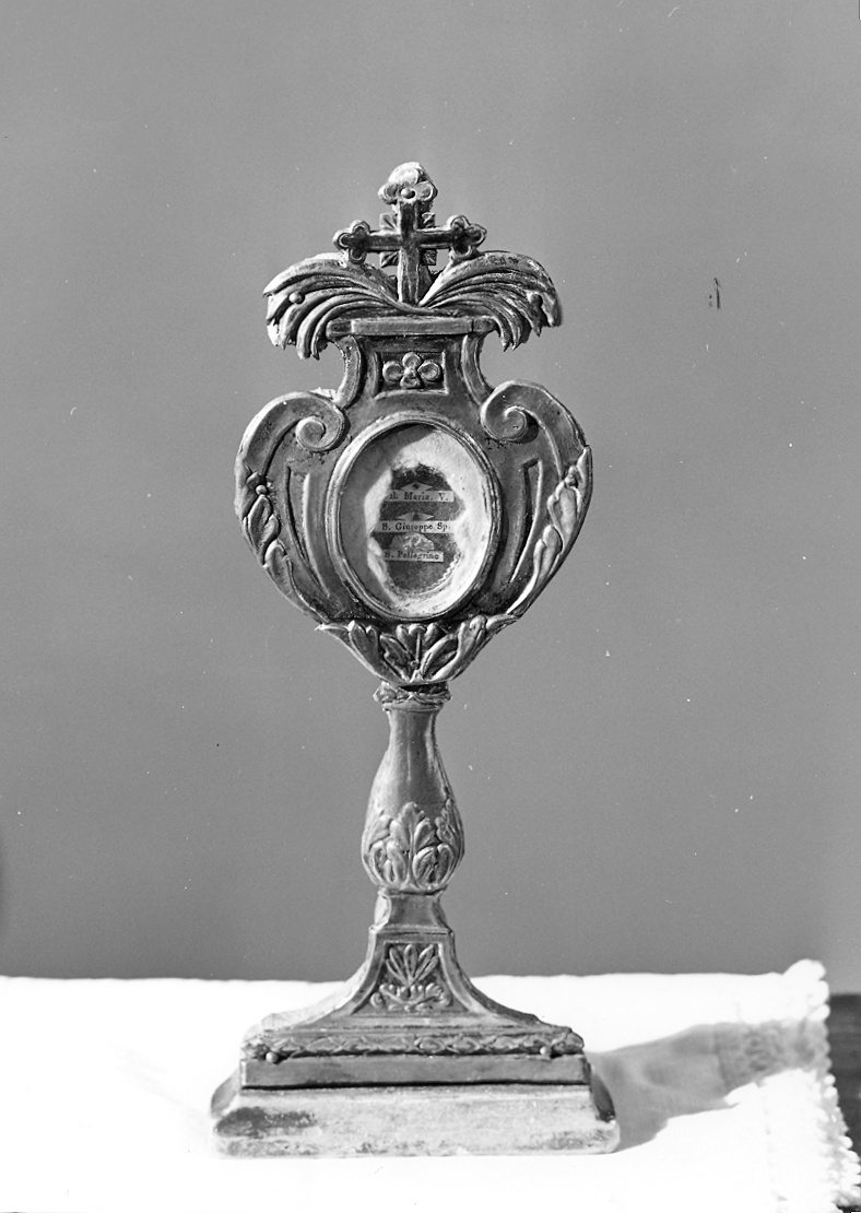 reliquiario - a ostensorio - bottega piacentina (sec. XIX)