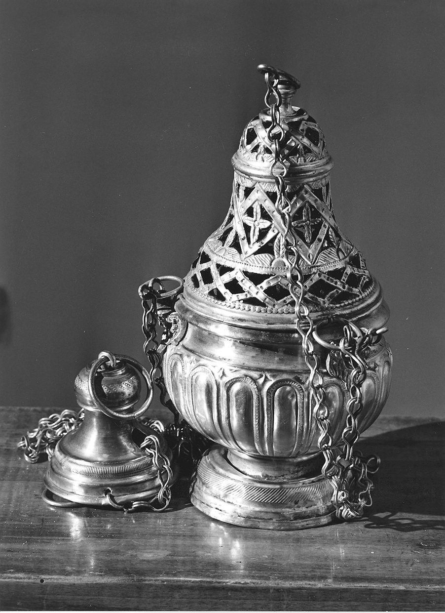 turibolo - a vaso fiammeggiante - bottega piacentina (sec. XIX)