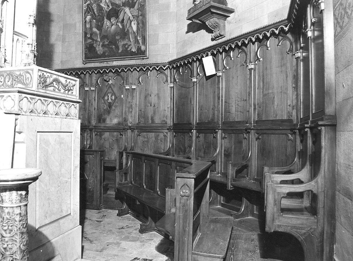 stalli del coro - bottega piacentina (fine sec. XIX)
