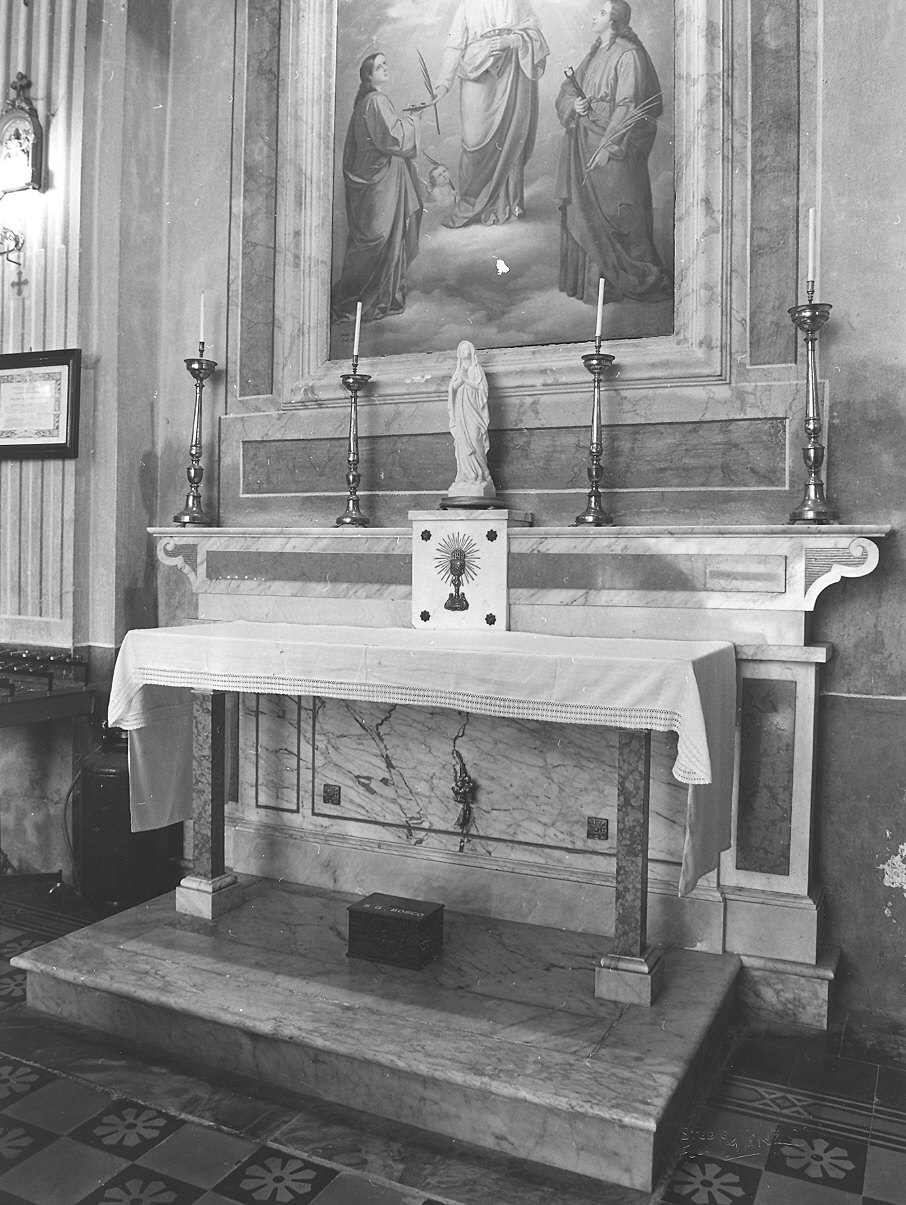 altare - a mensa - bottega piacentina (secondo quarto sec. XX)