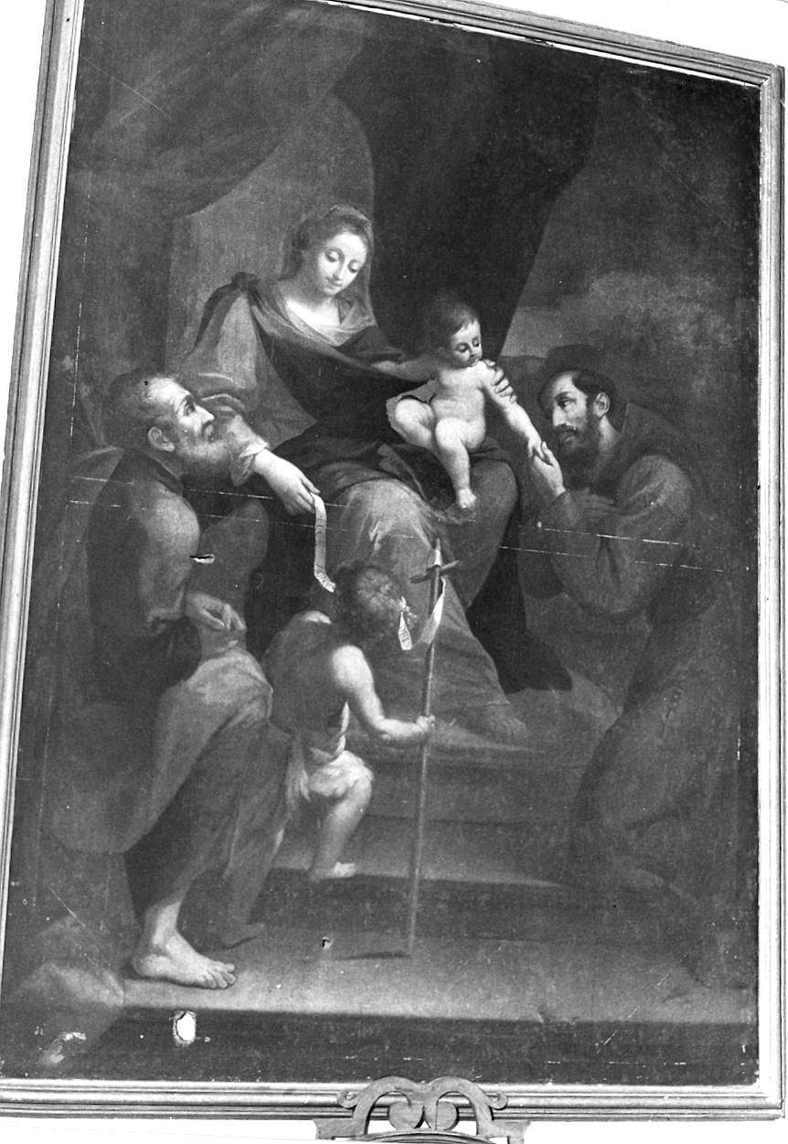Madonna con Bambino, San Giovannino ed i Santi Giuseppe e Francesco (dipinto) - ambito piacentino (fine sec. XVIII)