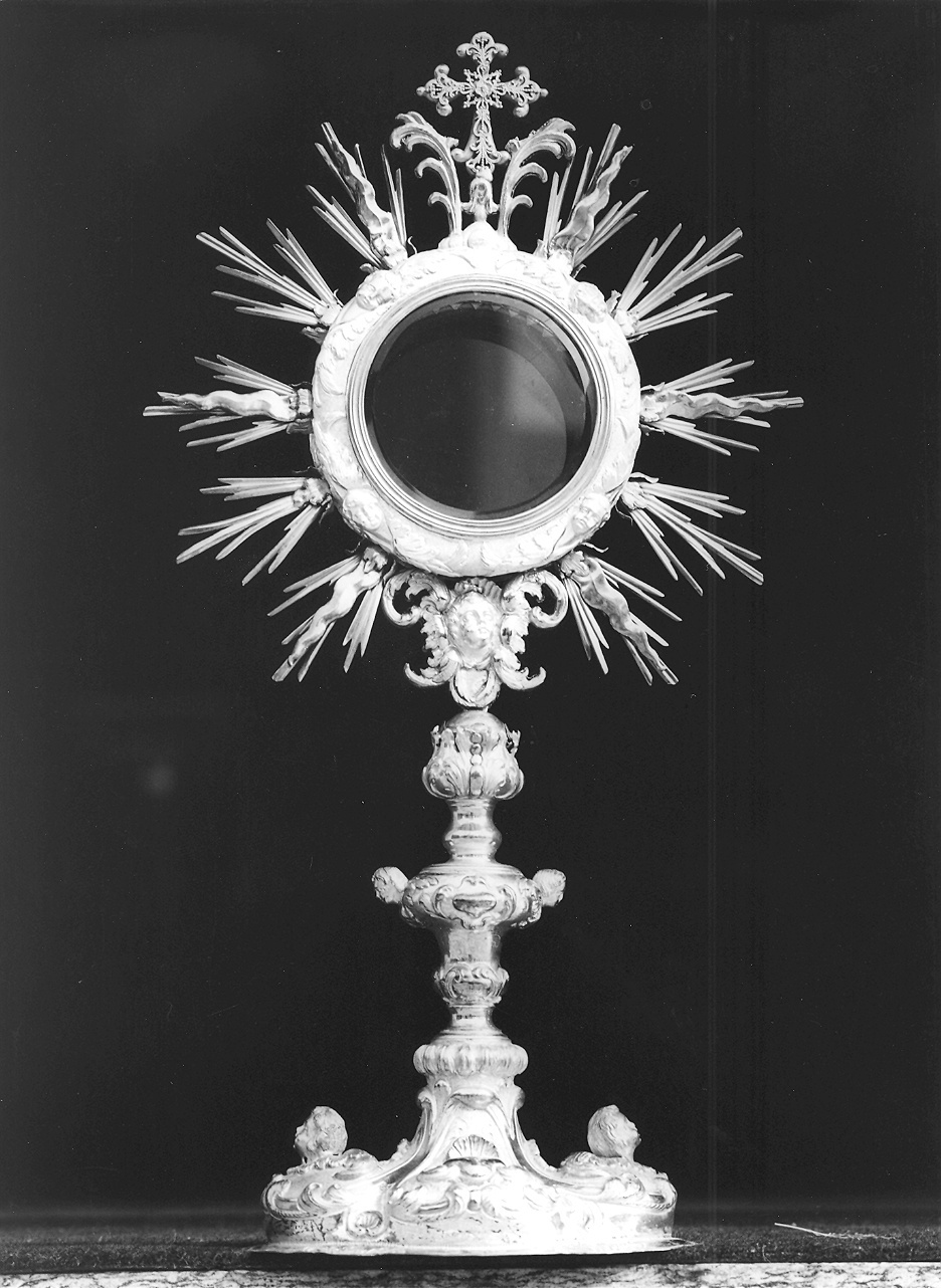 ostensorio - a raggiera - bottega piacentina (fine sec. XIX)