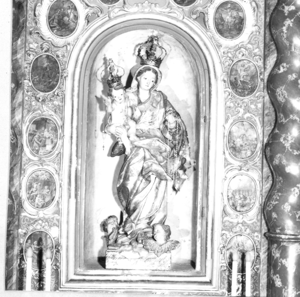 Madonna del Rosario (scultura) - bottega piacentina (fine sec. XIX)