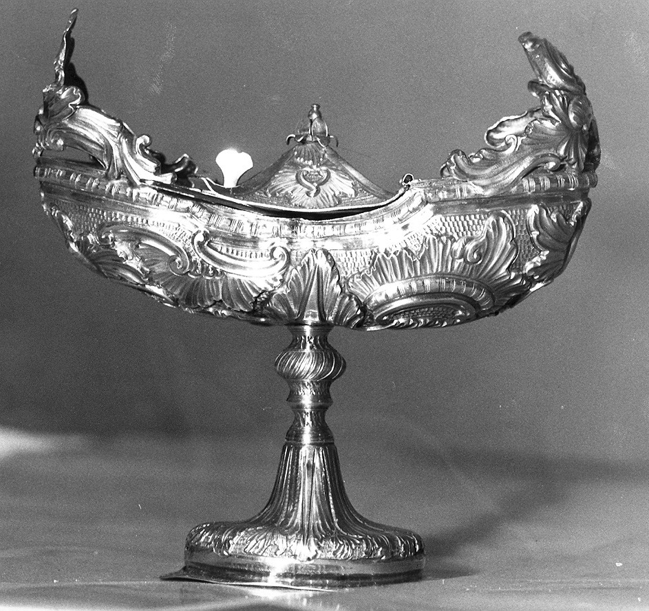 navicella portaincenso - a lucerna - bottega ligure (prima metà sec. XVIII)