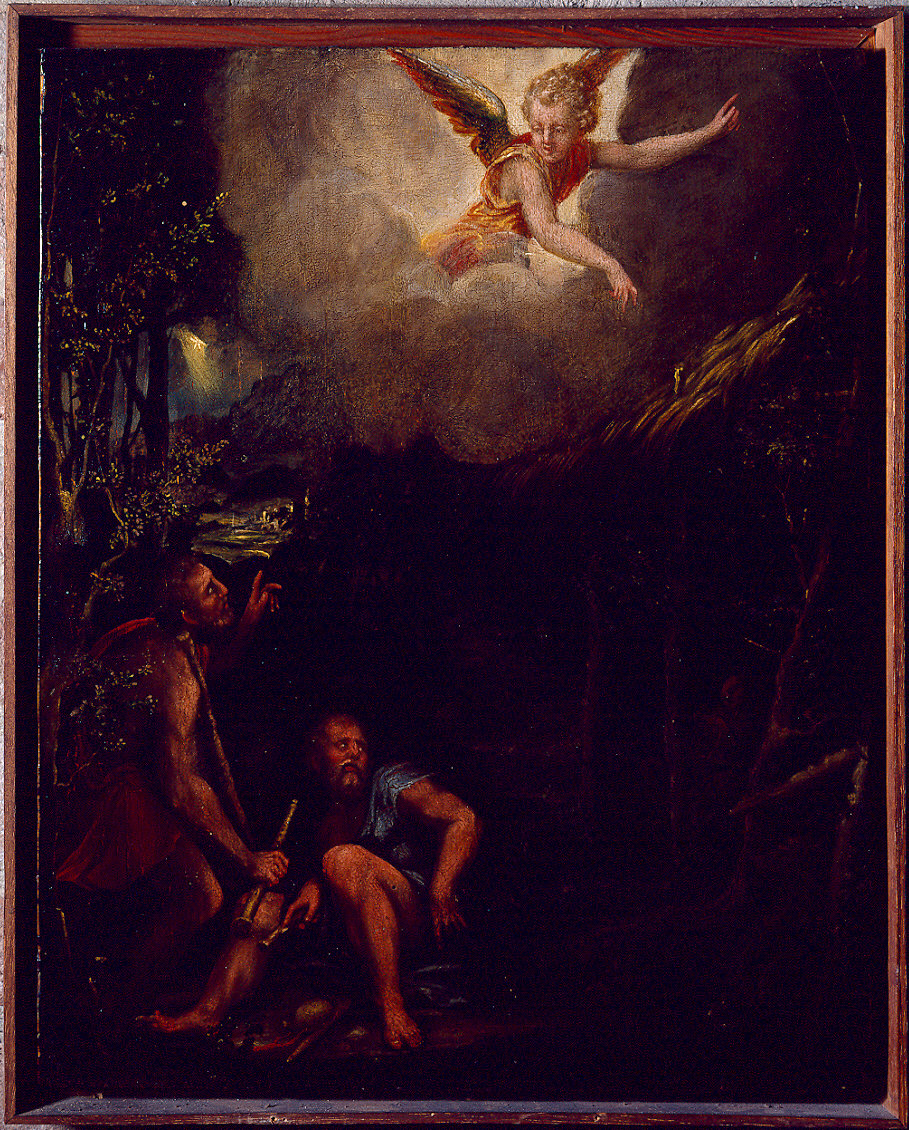 annuncio ai pastori (dipinto) di Rondani Francesco Maria (attribuito) (secondo quarto sec. XVI)