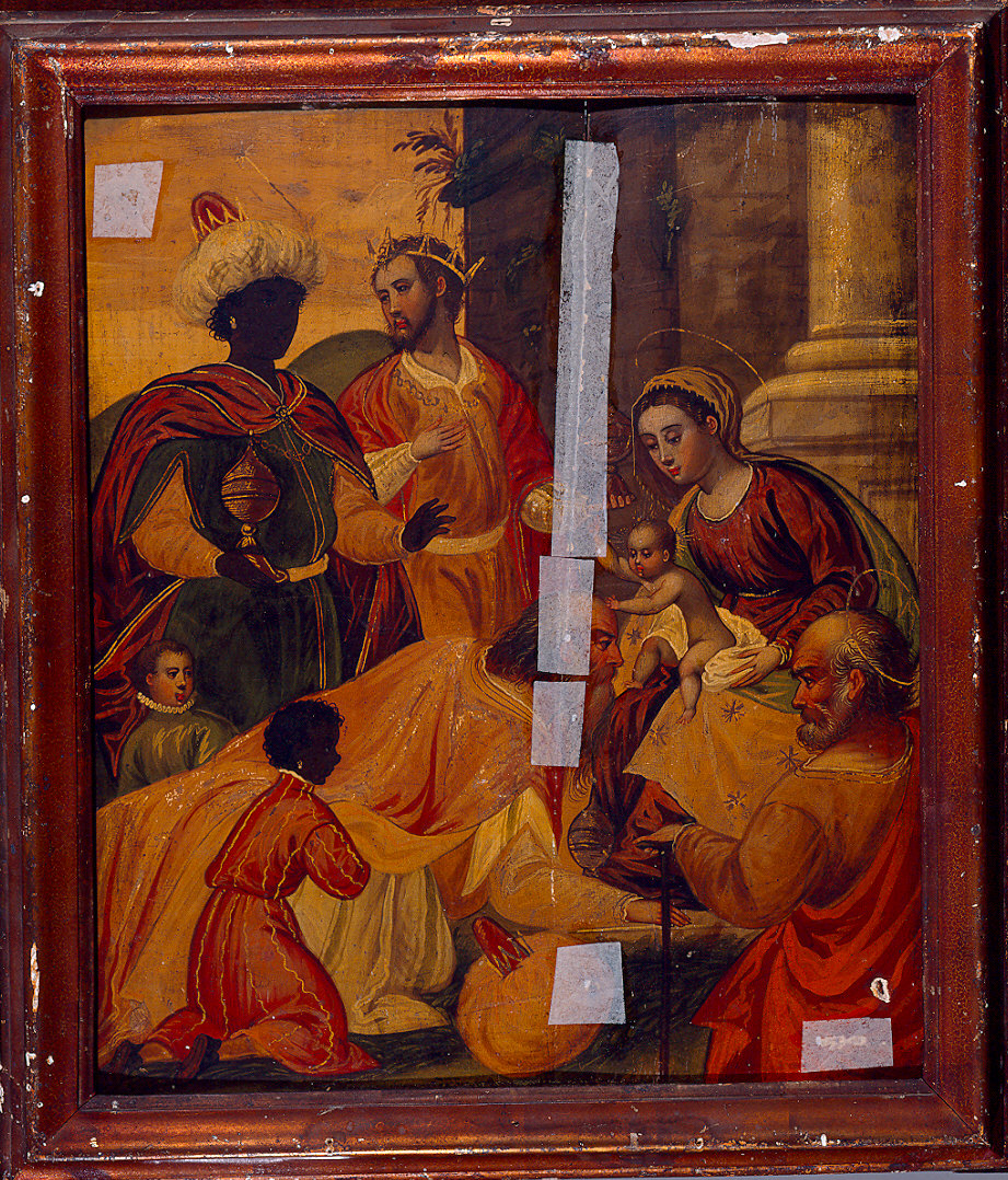 adorazione dei Re Magi (dipinto) - ambito cretese-veneziano (inizio sec. XVII)
