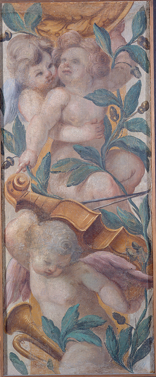 putti su un globo (dipinto) di Sons Jean (fine sec. XVI)