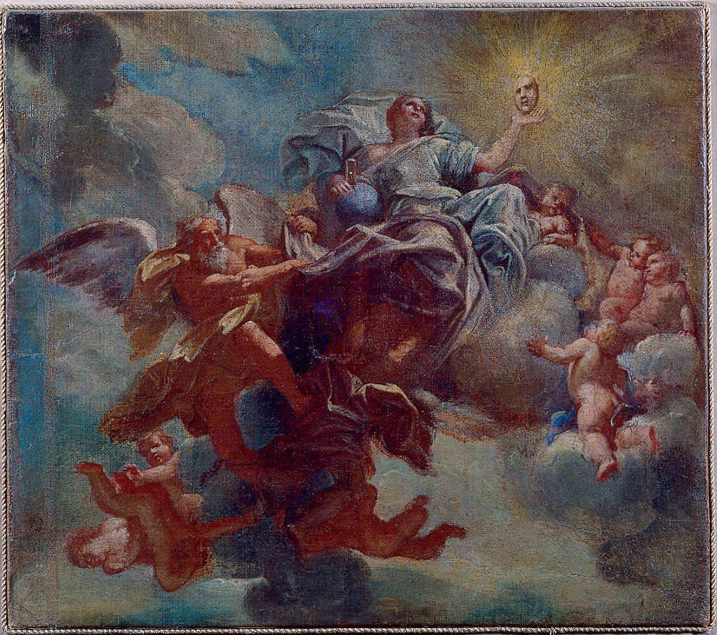Tempo che scopre la Verità (dipinto) di Vaccaro Domenico Antonio (fine sec. XVII)