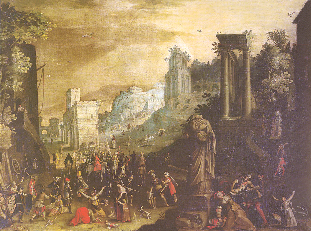 strage degli innocenti (dipinto) di Vrancx Sebastian (inizio sec. XVII)