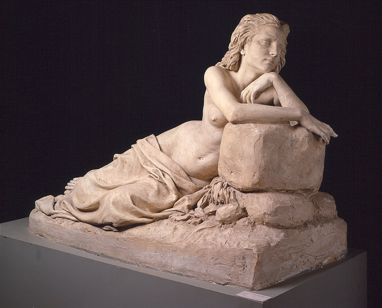 Nostalgia, figura femminile (statua) di Marzaroli Cristoforo (terzo quarto sec. XIX)