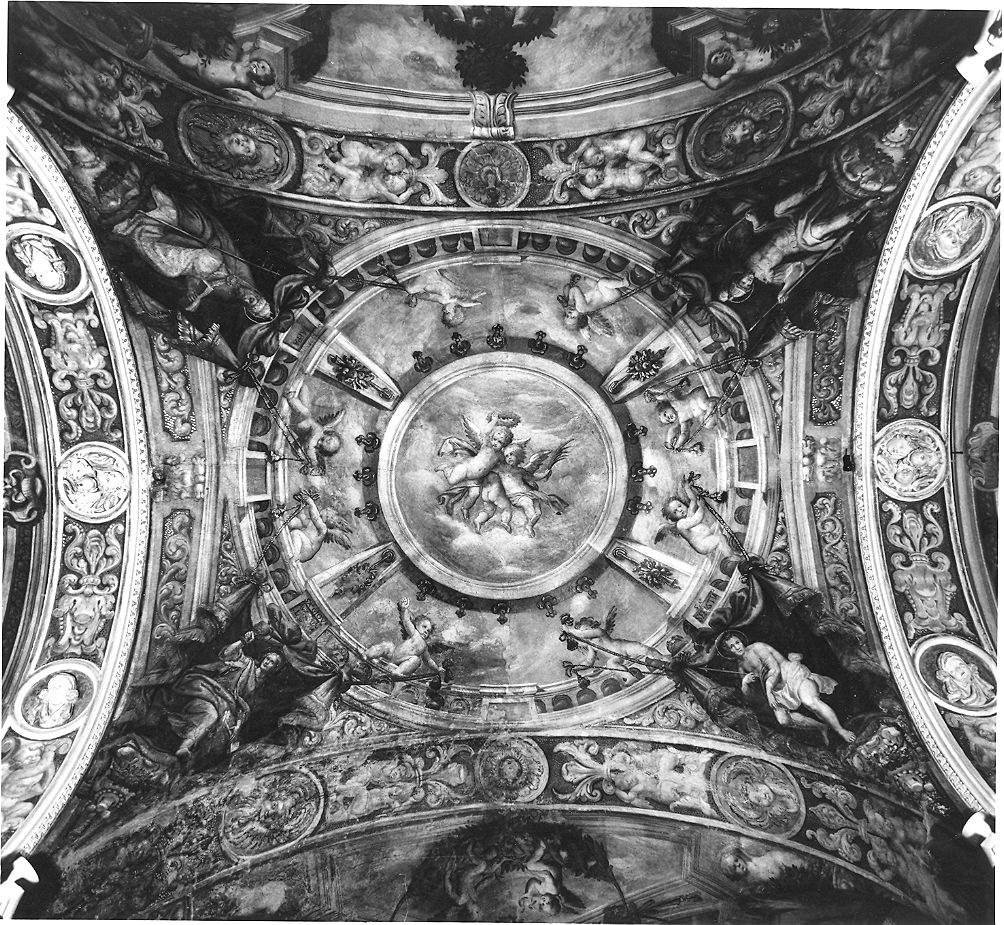elementi decorativi (dipinto, ciclo) di Conti Giovanni Maria detto Della Camera (e aiuti), Lombardi Antonio, Reti Francesco Maria (terzo quarto sec. XVII)