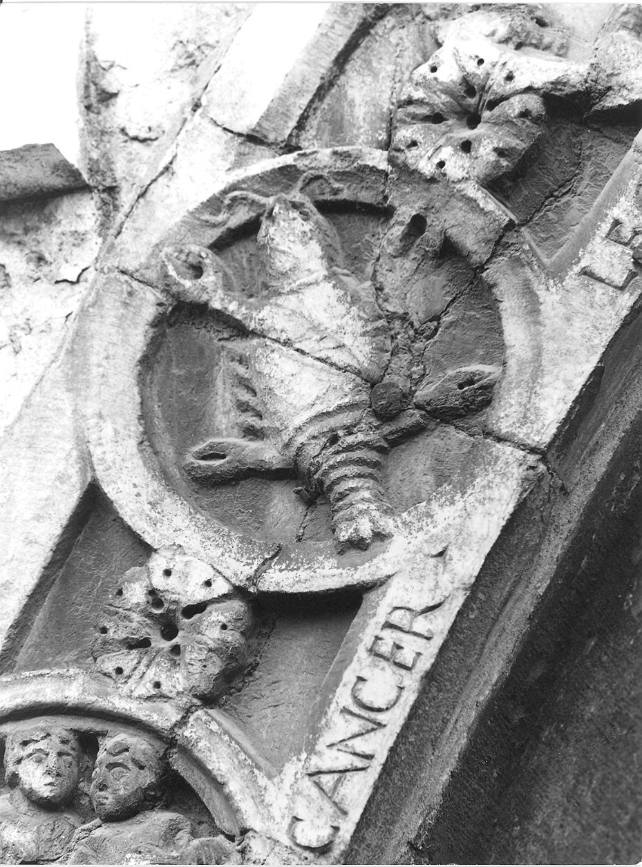 cancro (medaglione, elemento d'insieme) di Wiligelmo (bottega) (prima metà sec. XII)