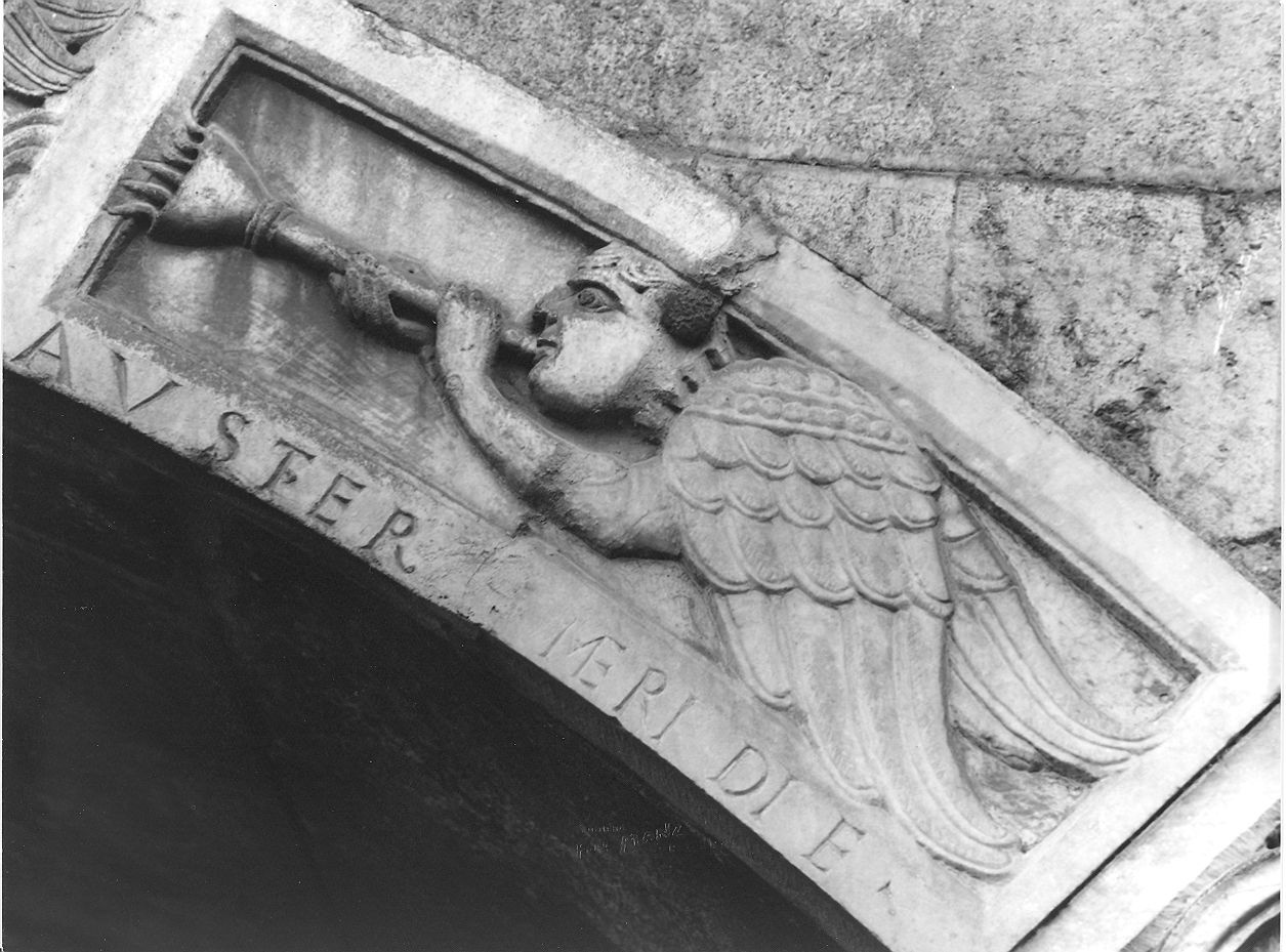 personificazione del vento Austro (formella, elemento d'insieme) di Nicolò (bottega) (prima metà sec. XII)