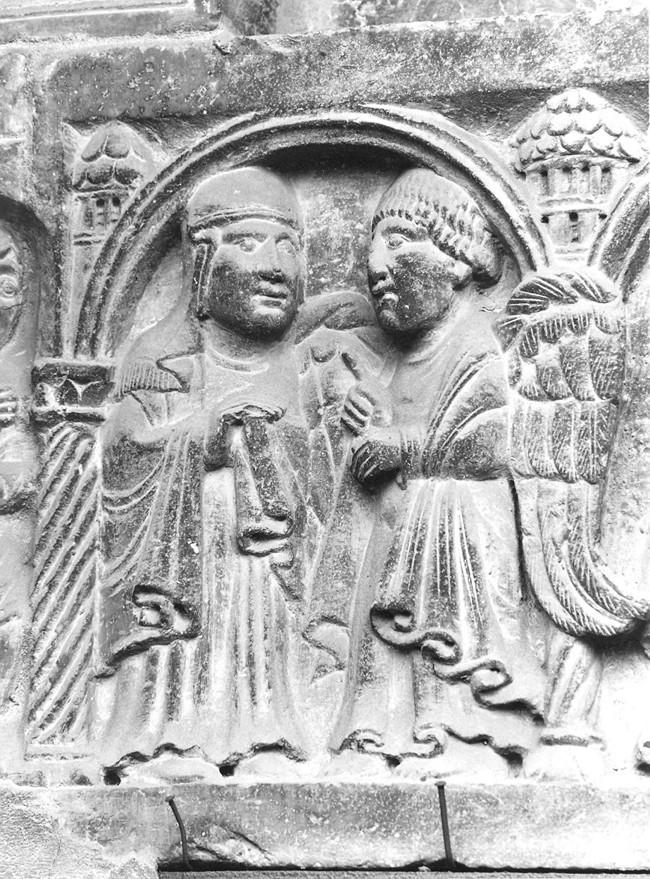 Annunciazione (rilievo, elemento d'insieme) di Wiligelmo (bottega) (prima metà sec. XII)