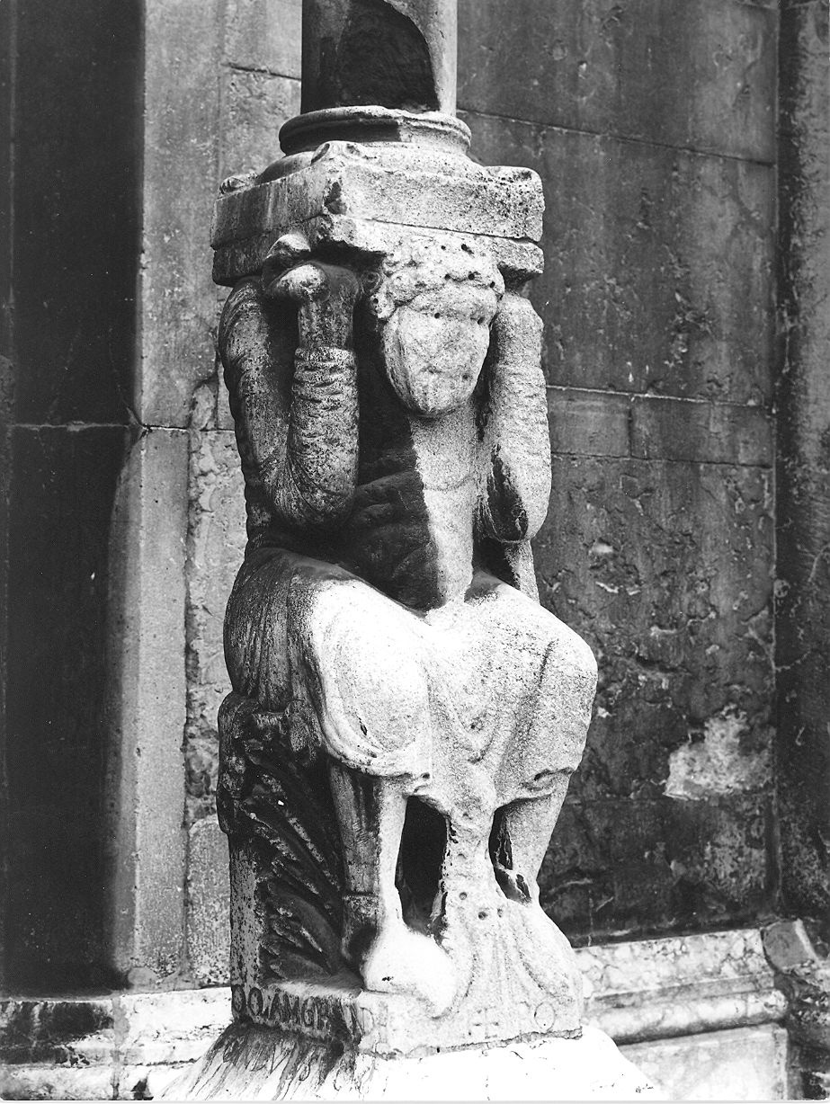 telamone (scultura, pendant) di Wiligelmo (bottega) (prima metà sec. XII)