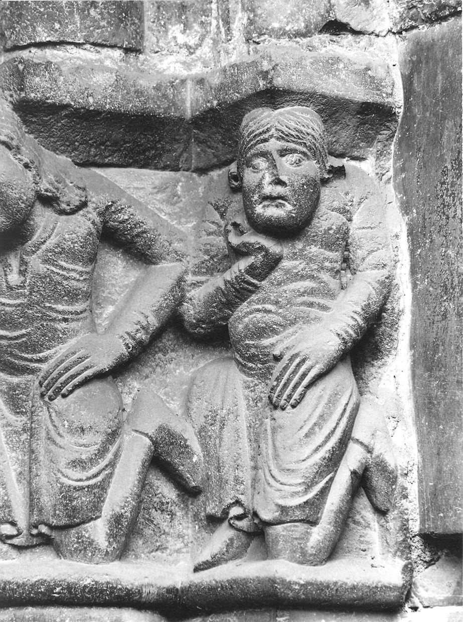 personificazione dei Vizi (semicapitello) - bottega emiliana (sec. XII)