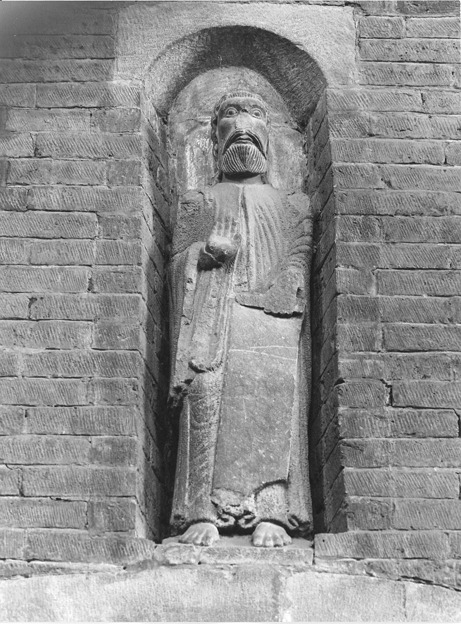 profeta (scultura, elemento d'insieme) - bottega piacentina (terzo quarto sec. XII)