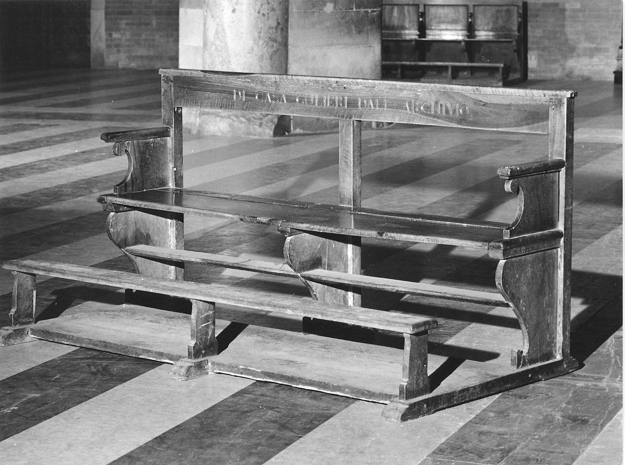 banco da chiesa - bottega piacentina (secondo quarto sec. XIX)