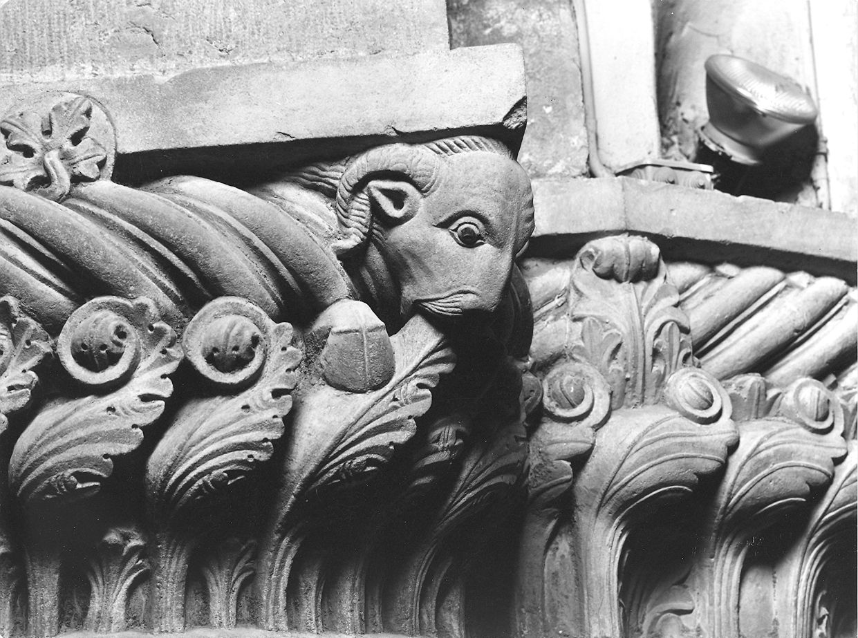 capitello composito, elemento d'insieme di Nicolò (bottega) (prima metà sec. XII)