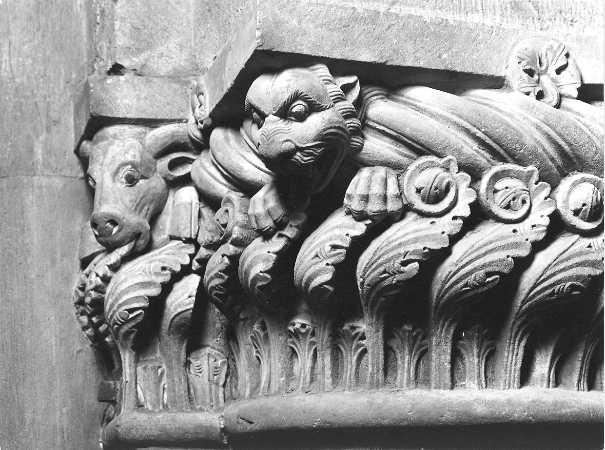 capitello composito, elemento d'insieme di Nicolò (bottega) (prima metà sec. XII)