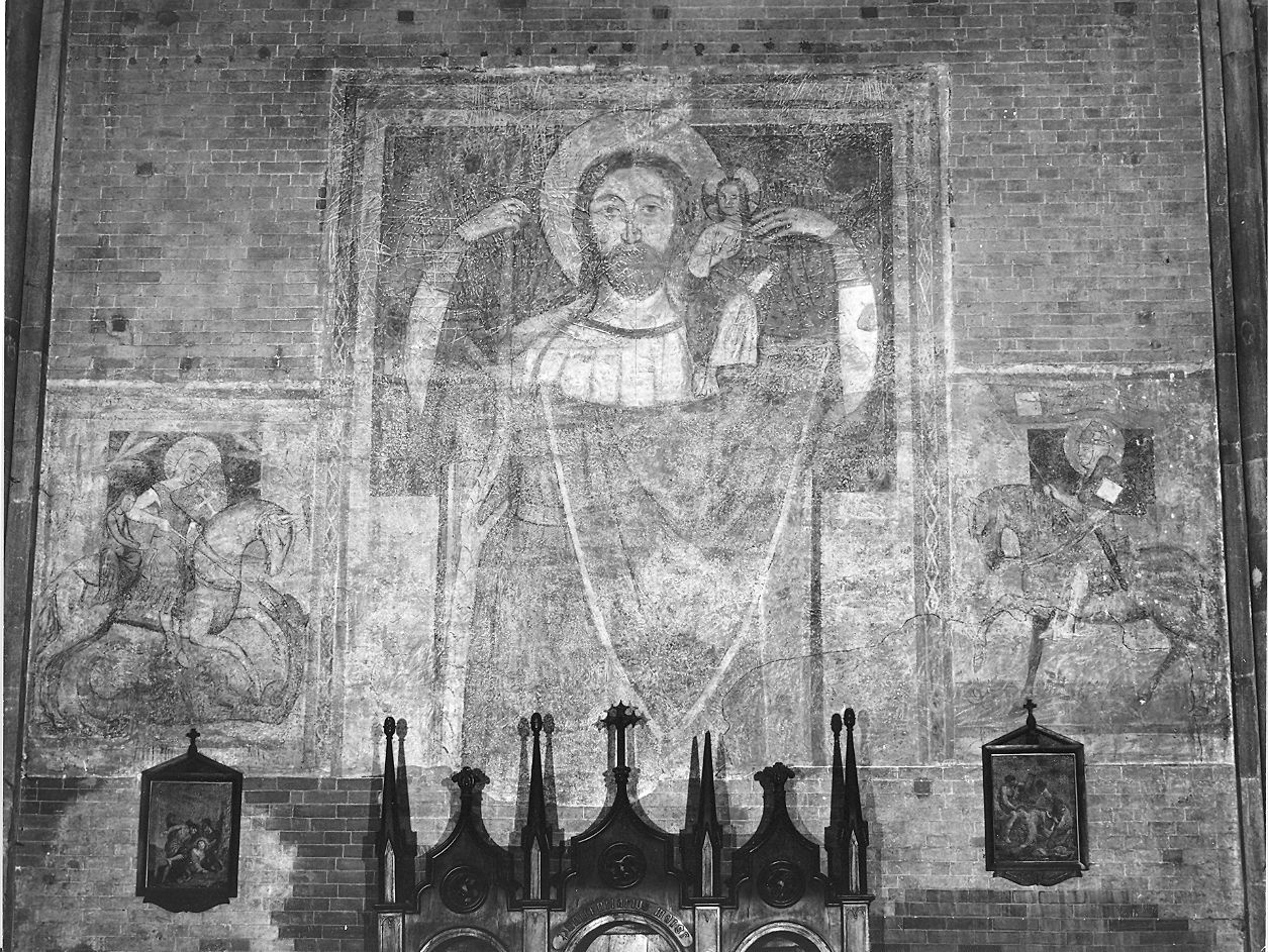 San Giorgio a cavallo/ Sant'Antonino (dipinto) - ambito piacentino (inizio sec. XIV)