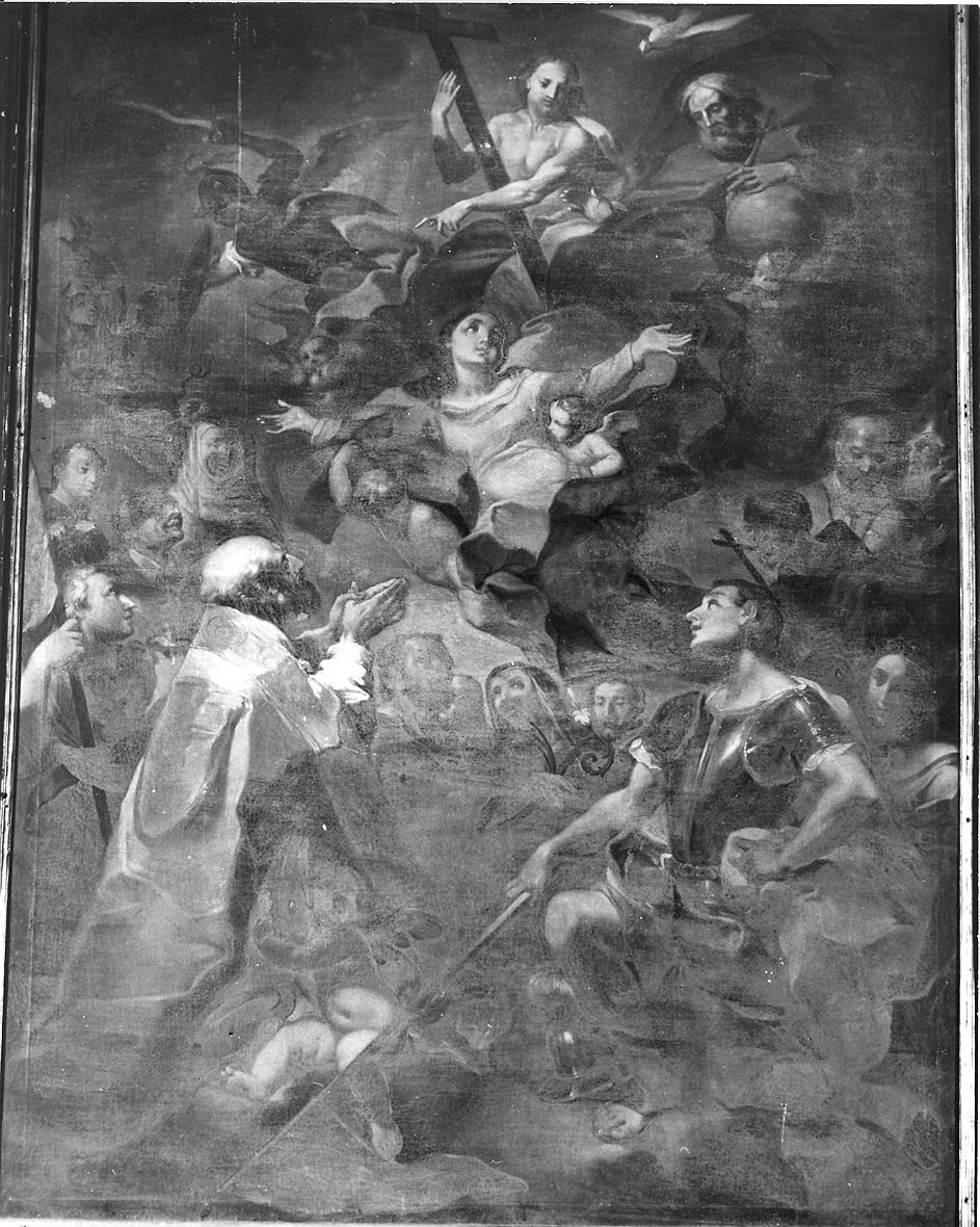 Maria Assunta con Santi piacentini, assunzione della Madonna (dipinto) di De Longe Robert detto Fiammingo (fine/inizio secc. XVII/ XVIII)