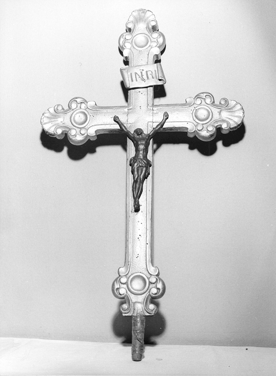 croce processionale - bottega piacentina (prima metà sec. XVIII, sec. XX)