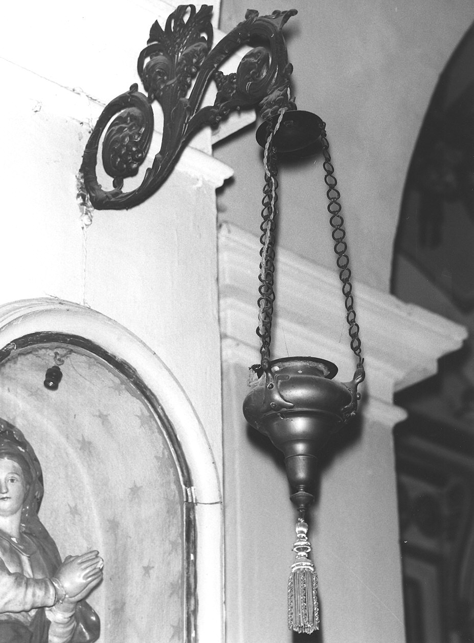 lampada - a muro, serie - bottega piacentina (fine sec. XIX)